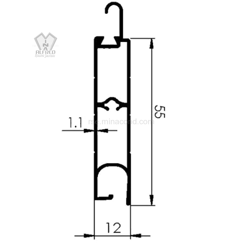شريحة حماية سيكيورتى مستقيمة 55 مم - الصورة 2