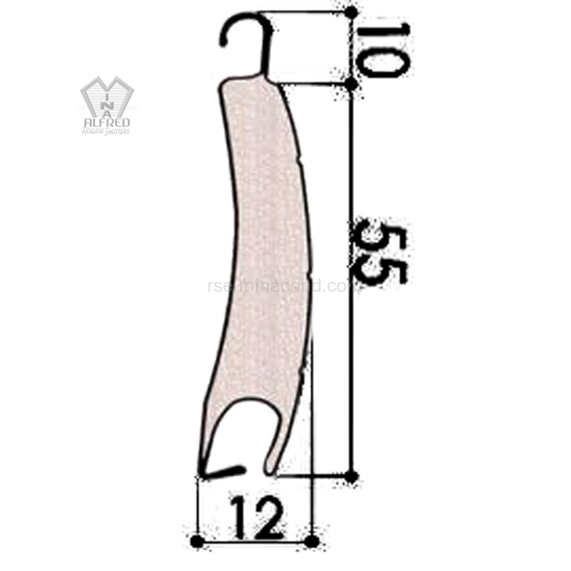 شريحة الالومنيوم كثافة عادية 55 مم - الصورة 2