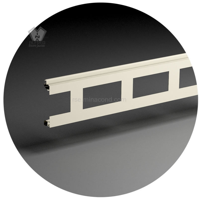 (أبواب حماية ألومنيوم 100 مم  (الثقب المستطيل